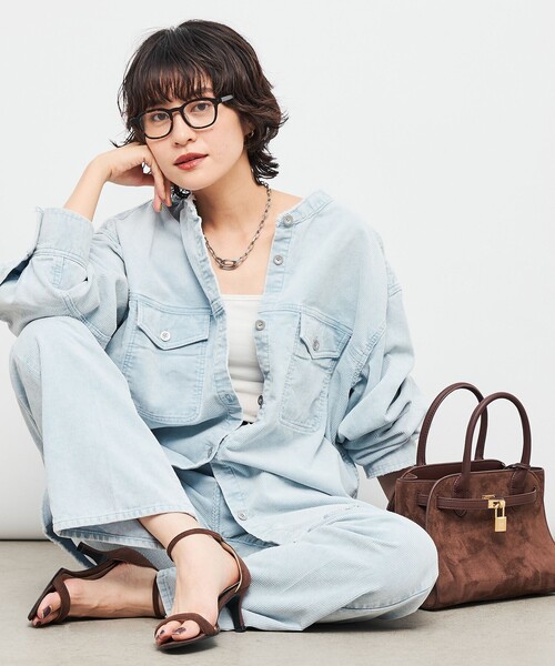 Rie Miller(リエミラー)の「【RM denim】硫化染コーデュロイシャツジャケット(シャツ/ブラウス・レディース・キナリ/サックスブルー・FREE)」の20枚目の写真