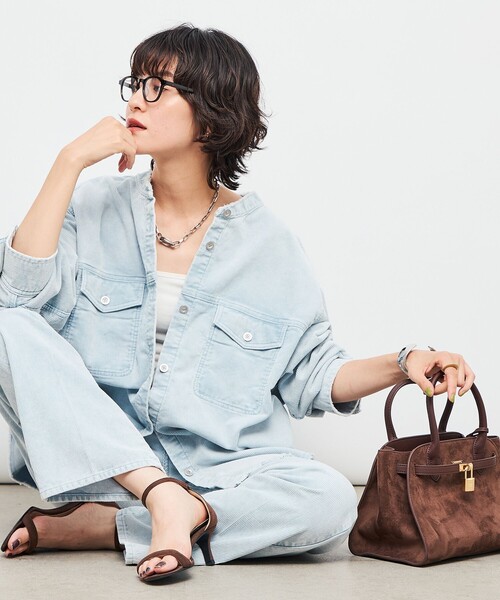 Rie Miller(リエミラー)の「【RM denim】硫化染コーデュロイシャツジャケット(シャツ/ブラウス・レディース・キナリ/サックスブルー・FREE)」の18枚目の写真