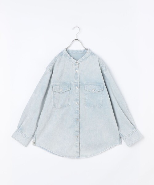 Rie Miller(リエミラー)の「【RM denim】硫化染コーデュロイシャツジャケット(シャツ/ブラウス・レディース・キナリ/サックスブルー・FREE)」の13枚目の写真