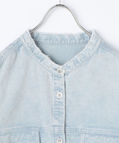 Rie Miller(リエミラー)の「【RM denim】硫化染コーデュロイシャツジャケット(シャツ/ブラウス・レディース・キナリ/サックスブルー・FREE)」の11枚目の写真