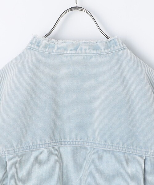 Rie Miller(リエミラー)の「【RM denim】硫化染コーデュロイシャツジャケット(シャツ/ブラウス・レディース・キナリ/サックスブルー・FREE)」の10枚目の写真