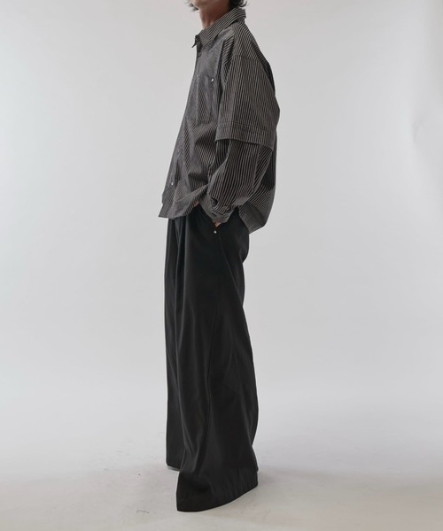 Lui's（ルイス）の「【Neucon/ニューコン】ワイドバギーTRスラックスパンツ（スラックス・メンズ・グレー/ブラック・2/1）」の8枚目の写真