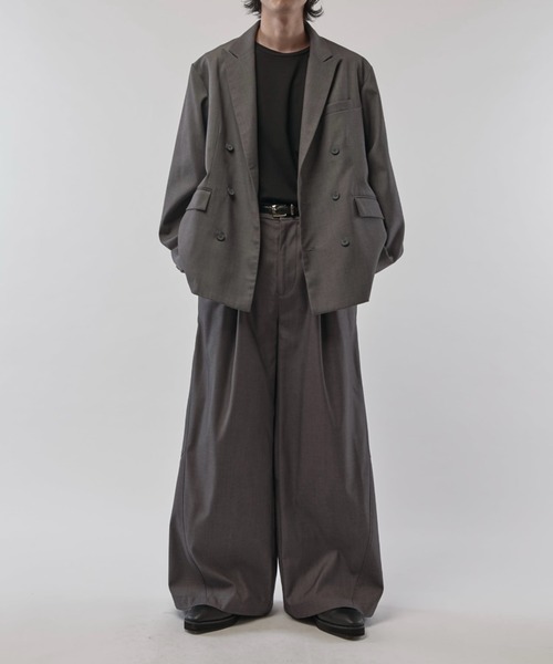 Lui's（ルイス）の「【Neucon/ニューコン】ワイドバギーTRスラックスパンツ（スラックス・メンズ・グレー/ブラック・2/1）」の12枚目の写真