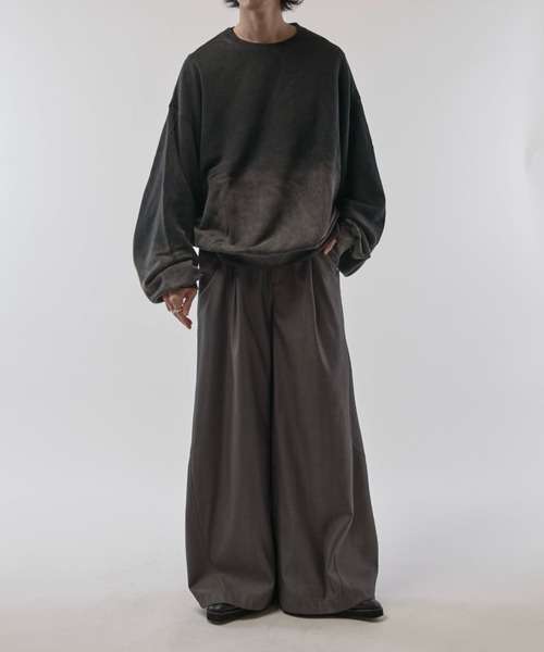 Lui's（ルイス）の「【Neucon/ニューコン】ワイドバギーTRスラックスパンツ（スラックス・メンズ・グレー/ブラック・2/1）」の14枚目の写真