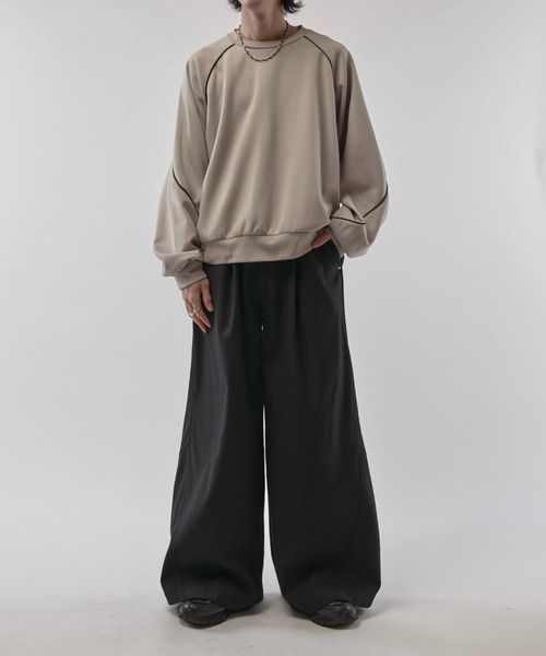 Lui's（ルイス）の「【Neucon/ニューコン】ワイドバギーTRスラックスパンツ（スラックス・メンズ・グレー/ブラック・2/1）」の9枚目の写真