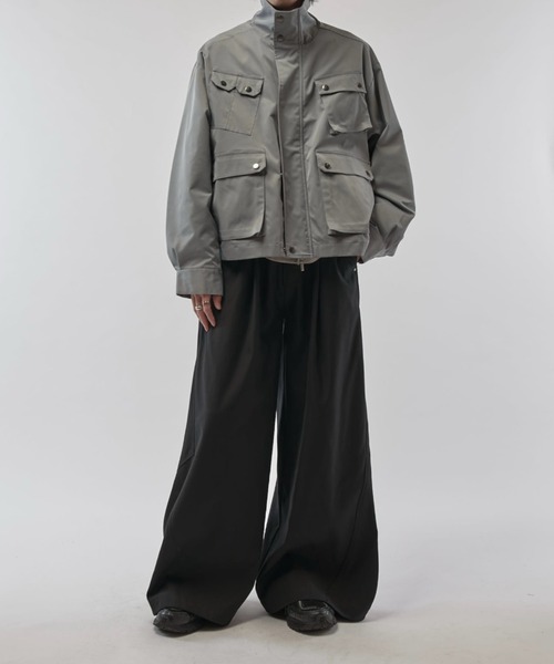 Lui's（ルイス）の「【Neucon/ニューコン】ワイドバギーTRスラックスパンツ（スラックス・メンズ・グレー/ブラック・2/1）」の10枚目の写真