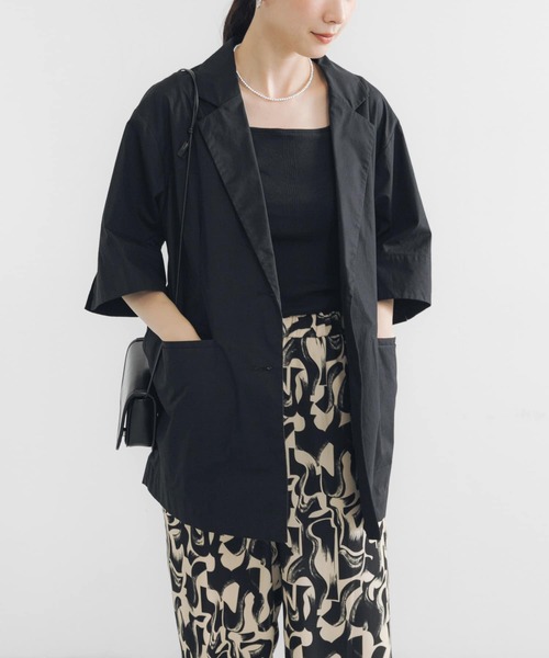 URBAN RESEARCH（アーバンリサーチ）の「コットンハーフスリーブジャケット（その他アウター・レディース・アイボリー/ブラック・FREE）」の22枚目の写真