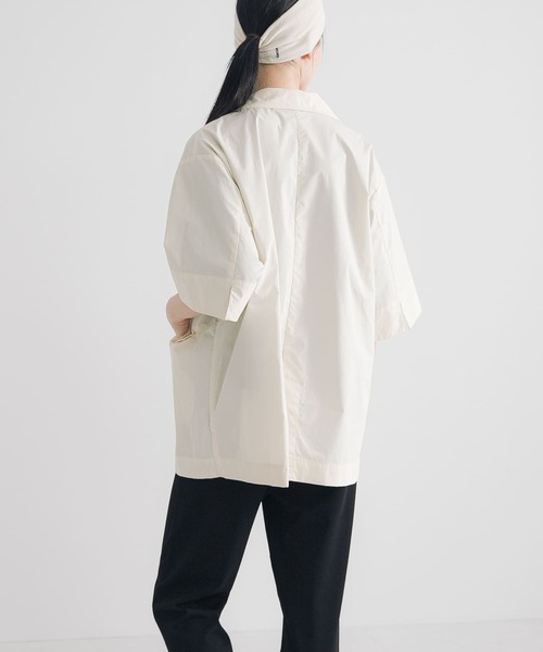 URBAN RESEARCH（アーバンリサーチ）の「コットンハーフスリーブジャケット（その他アウター・レディース・アイボリー/ブラック・FREE）」の9枚目の写真