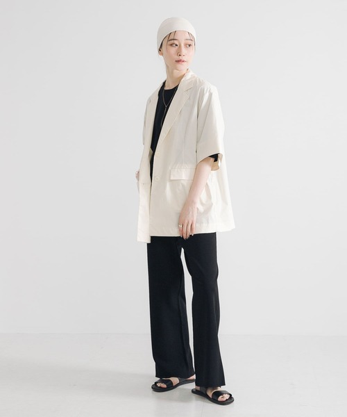 URBAN RESEARCH（アーバンリサーチ）の「コットンハーフスリーブジャケット（その他アウター・レディース・アイボリー/ブラック・FREE）」の10枚目の写真