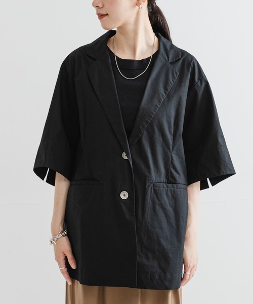 URBAN RESEARCH（アーバンリサーチ）の「コットンハーフスリーブジャケット（その他アウター・レディース・アイボリー/ブラック・FREE）」の11枚目の写真