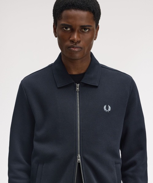 セール】Zip Through Collared Sweatshirt／ジップアップカラー