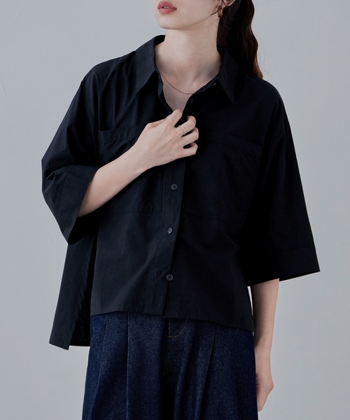 新品未使用 Salvatore Piccolo ハーフスリーブシャツ 夏トク価格】刺繍ロゴハーフスリーブシャツ[品番：VISW0050549