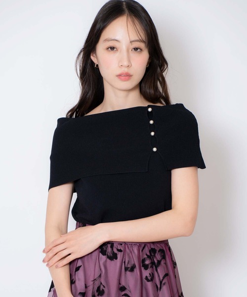 NOELA(ノエラ)の「2WAYオフショルニット(ニット/セーター・レディース・ブルー/ブラック/ライトグレー・フリー)」の2枚目の写真