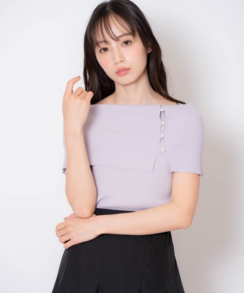 NOELA(ノエラ)の「2WAYオフショルニット(ニット/セーター・レディース・ブルー/ブラック/ライトグレー・フリー)」の22枚目の写真
