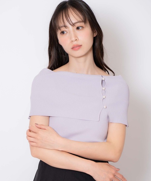 NOELA(ノエラ)の「2WAYオフショルニット(ニット/セーター・レディース・ブルー/ブラック/ライトグレー・フリー)」の12枚目の写真