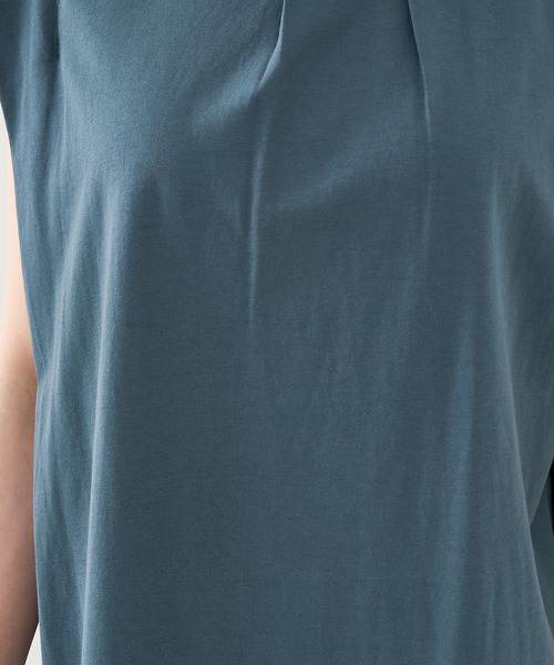 collex（コレックス）の「ノースリーブカットソーワンピース（ワンピース・レディース・ブラック/グレイッシュブルー・フリー）」の6枚目の写真