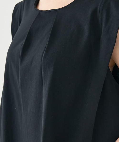 collex（コレックス）の「ノースリーブカットソーワンピース（ワンピース・レディース・ブラック/グレイッシュブルー・フリー）」の5枚目の写真