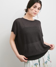 【ADAM ET ROPÉ アダムエロペ】スキッパー　半袖ニット ADAM ET ROPÉ アダムエロペ】スキッパー 半袖ニット