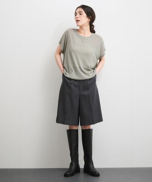 le cercle ADAM ET ROPE'(ルセルクルアダムエロペ)の「シアーランダムカノコニット(ニット/セーター・レディース・チャコールグレー/イエロー系その他4/ライトグレー/オレンジ系その他2・FREE)」の5枚目の写真
