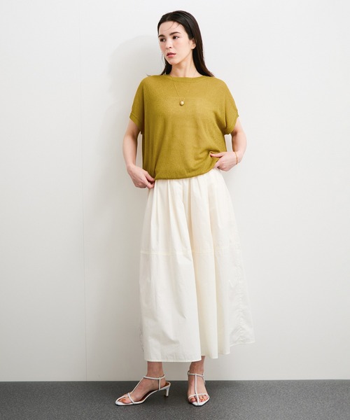 le cercle ADAM ET ROPE'(ルセルクルアダムエロペ)の「シアーランダムカノコニット(ニット/セーター・レディース・チャコールグレー/イエロー系その他4/ライトグレー/オレンジ系その他2・FREE)」の7枚目の写真