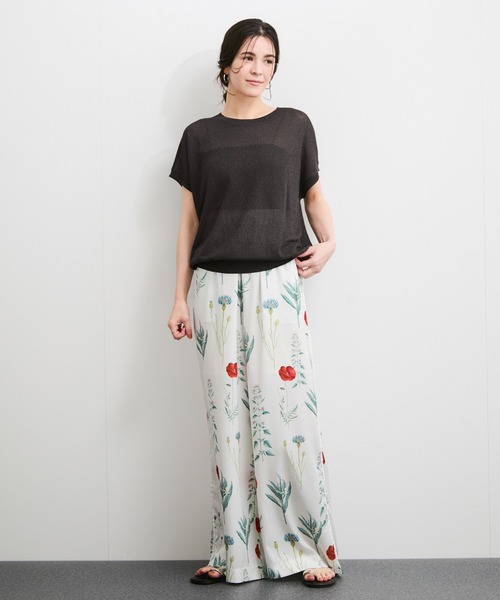 le cercle ADAM ET ROPE'(ルセルクルアダムエロペ)の「シアーランダムカノコニット(ニット/セーター・レディース・チャコールグレー/イエロー系その他4/ライトグレー/オレンジ系その他2・FREE)」の8枚目の写真