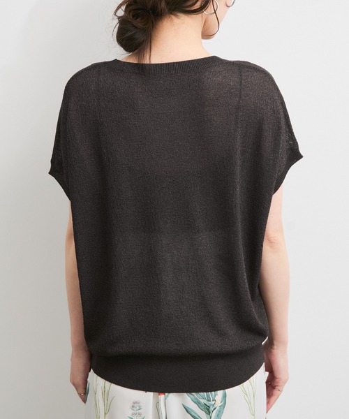 le cercle ADAM ET ROPE'(ルセルクルアダムエロペ)の「シアーランダムカノコニット(ニット/セーター・レディース・チャコールグレー/イエロー系その他4/ライトグレー/オレンジ系その他2・FREE)」の16枚目の写真