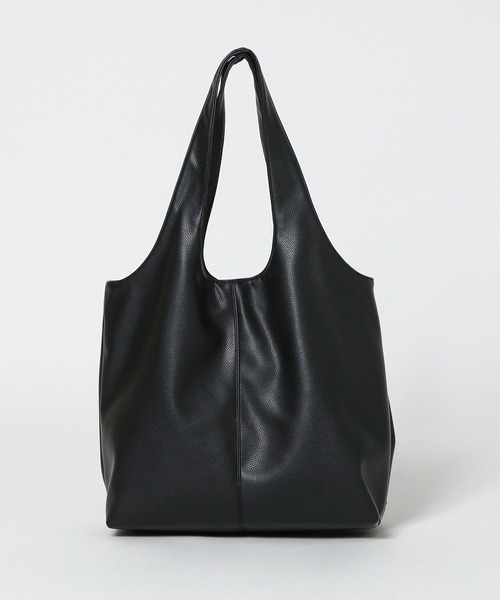 SYNTHETIC LEATHER ROUND TOTE BAG / シンセティックレザー/ラウンド