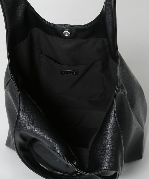 SYNTHETIC LEATHER ROUND TOTE BAG / シンセティックレザー/ラウンド