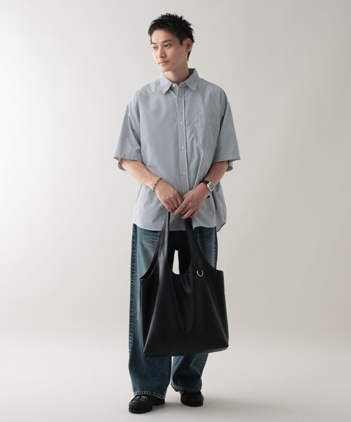 シンセティックレザー/ラウンドトートバッグ（トートバッグ