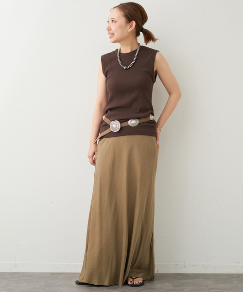 Deuxieme Classe Cu/R Maxi スカート　ブラウン Cu/R Maxi スカート（スカート）｜Deuxieme Classe