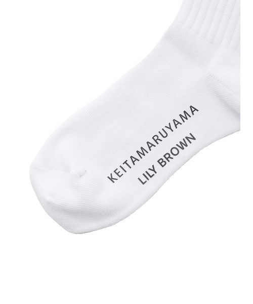 LILY BROWN（リリーブラウン）の「【LILY BROWN×KEITA MARUYAMA】モチーフエンブロイダリーラインソックス（ソックス/靴下・レディース・ピンク/サックスブルー・F）」の5枚目の写真