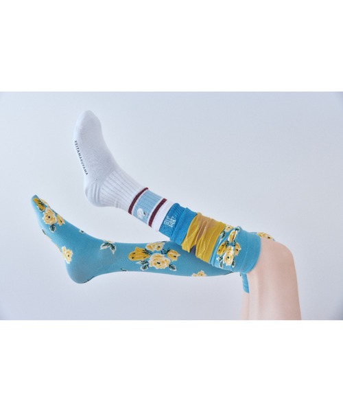 LILY BROWN（リリーブラウン）の「【LILY BROWN×KEITA MARUYAMA】モチーフエンブロイダリーラインソックス（ソックス/靴下・レディース・ピンク/サックスブルー・F）」の10枚目の写真