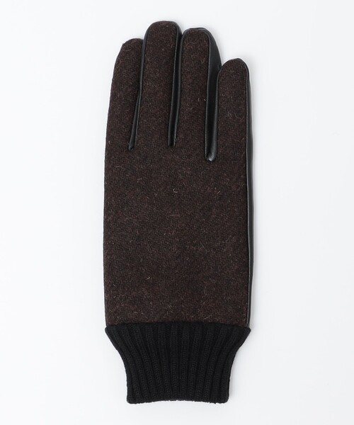 SHIPS（シップス）の「SHIPS:〈タッチパネル対応〉HARRIS TWEED レザー コンビ グローブ（手袋・メンズ・ブラック/ネイビー/ブラウン/グレー・ONE SIZE）」の8枚目の写真