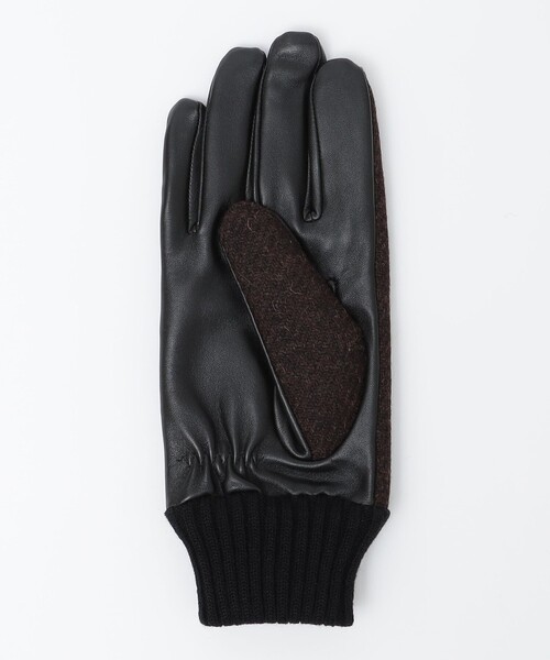 SHIPS（シップス）の「SHIPS:〈タッチパネル対応〉HARRIS TWEED レザー コンビ グローブ（手袋・メンズ・ブラック/ネイビー/ブラウン/グレー・ONE SIZE）」の9枚目の写真