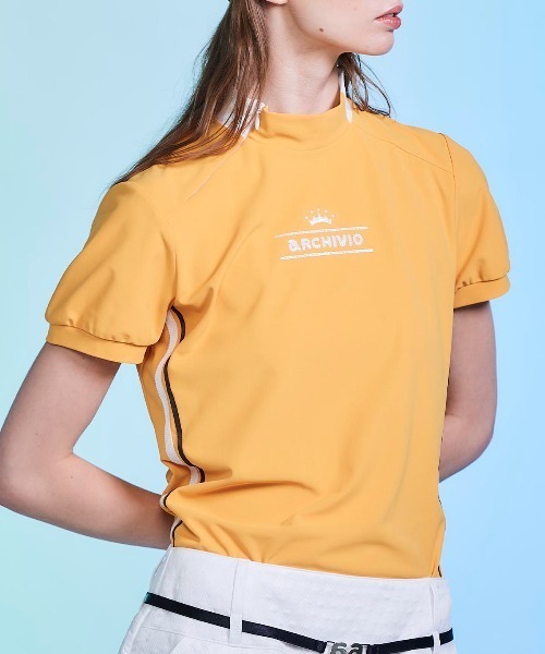 archivio(アルチビオ)の「<LADIES>サイドライン速乾カノコプルオーバー(Tシャツ/カットソー・レディース・ホワイト/ブラウン/ライトオレンジ系・L/S/M)」の9枚目の写真