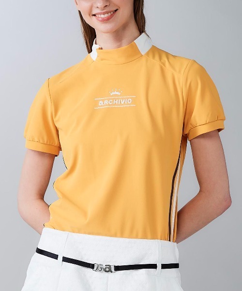 archivio(アルチビオ)の「<LADIES>サイドライン速乾カノコプルオーバー(Tシャツ/カットソー・レディース・ホワイト/ブラウン/ライトオレンジ系・L/S/M)」の13枚目の写真