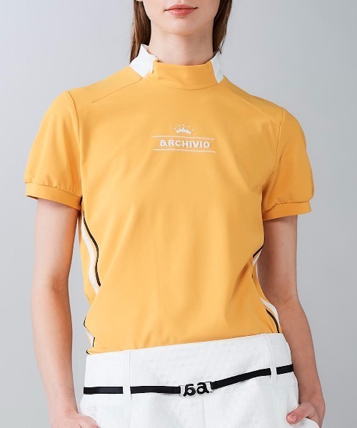 archivio(アルチビオ)の「<LADIES>サイドライン速乾カノコプルオーバー(Tシャツ/カットソー・レディース・ホワイト/ブラウン/ライトオレンジ系・L/S/M)」の14枚目の写真