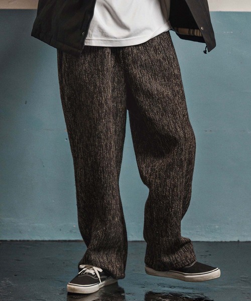 CAMBIO(カンビオ)の「mp13969- Braided Wide Straight Pants ワイドストレートパンツ(CAM25AW-016)(その他パンツ・メンズ・ブラック/ブラウン・L/M/S)」の5枚目の写真