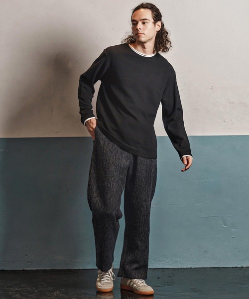 CAMBIO(カンビオ)の「mp13969- Braided Wide Straight Pants ワイドストレートパンツ(CAM25AW-016)(その他パンツ・メンズ・ブラック/ブラウン・L/M/S)」の14枚目の写真