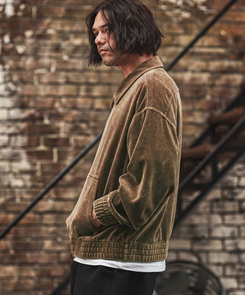 00‘s archive swingtop blouson ベロア調 短丈 mj11007- エイジング加工ベロアスイングトップブルゾン（ブルゾン