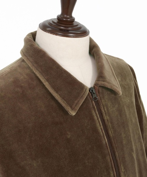 mj11007- エイジング加工ベロアスイングトップブルゾン（ブルゾン