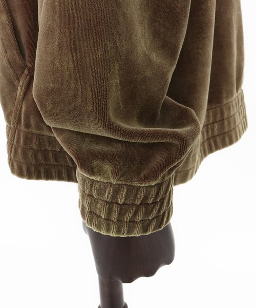 mj11007- エイジング加工ベロアスイングトップブルゾン（ブルゾン