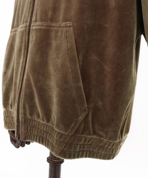 mj11007- エイジング加工ベロアスイングトップブルゾン（ブルゾン