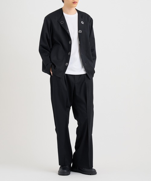 KHOKI ブラック スラックス サイズ1 KHOKI / コッキ】Tuck-detail pants（スラックス）｜KHOKI（コッキ）の