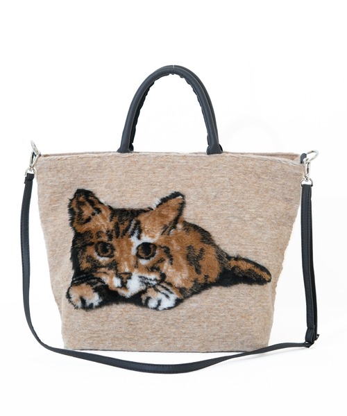 TERESA CAMBI/テレサカンビ】 GATTONE ネコ 2wayバッグ（トートバッグ