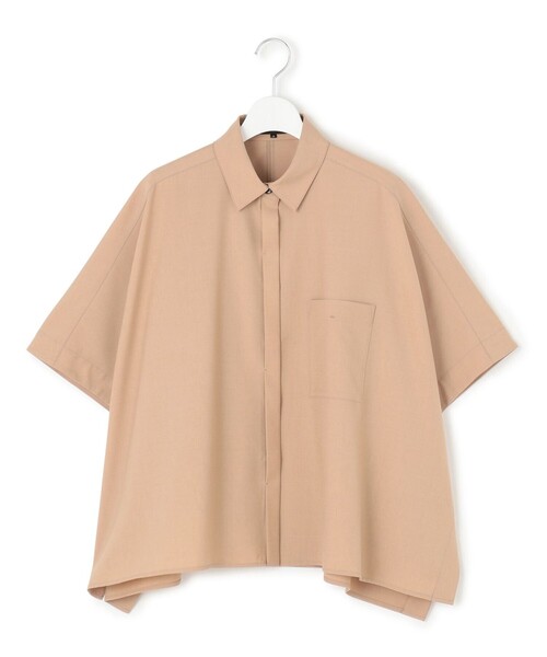 23区(ニジュウサンク)の「【洗える】TWマットクロス ポンチョシルエット シャツ(シャツ/ブラウス・レディース・グレー系/黄土色系・38)」の10枚目の写真