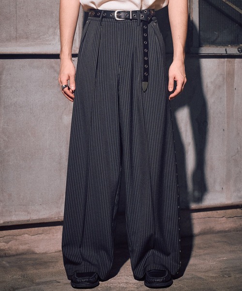 CASPER JOHN（キャスパージョン）の「Hot fit rivet slacks/ホットフィットリベットスラックス（スラックス・メンズ・グレー/ブラック/ブラック系/ブラウン系/ブラウン・X-SMALL/SMALL/MEDIUM/LARGE）」の3枚目の写真