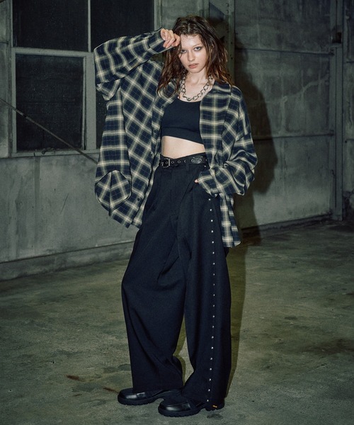 CASPER JOHN（キャスパージョン）の「Hot fit rivet slacks/ホットフィットリベットスラックス（スラックス・メンズ・グレー/ブラック/ブラック系/ブラウン系/ブラウン・X-SMALL/SMALL/MEDIUM/LARGE）」の12枚目の写真