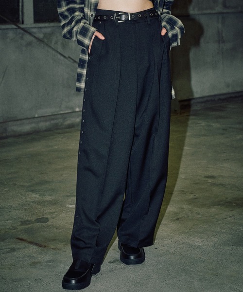 CASPER JOHN（キャスパージョン）の「Hot fit rivet slacks/ホットフィットリベットスラックス（スラックス・メンズ・グレー/ブラック/ブラック系/ブラウン系/ブラウン・X-SMALL/SMALL/MEDIUM/LARGE）」の13枚目の写真