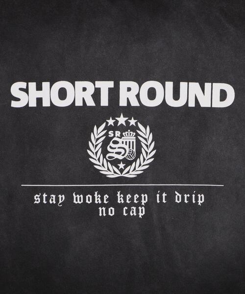 SHORT ROUND(ショートラウンド)の「SHORT ROUND/ブリーチエンブレムロゴT(Tシャツ/カットソー・メンズ・グレー/スミクロ・LARGE/MEDIUM)」の5枚目の写真